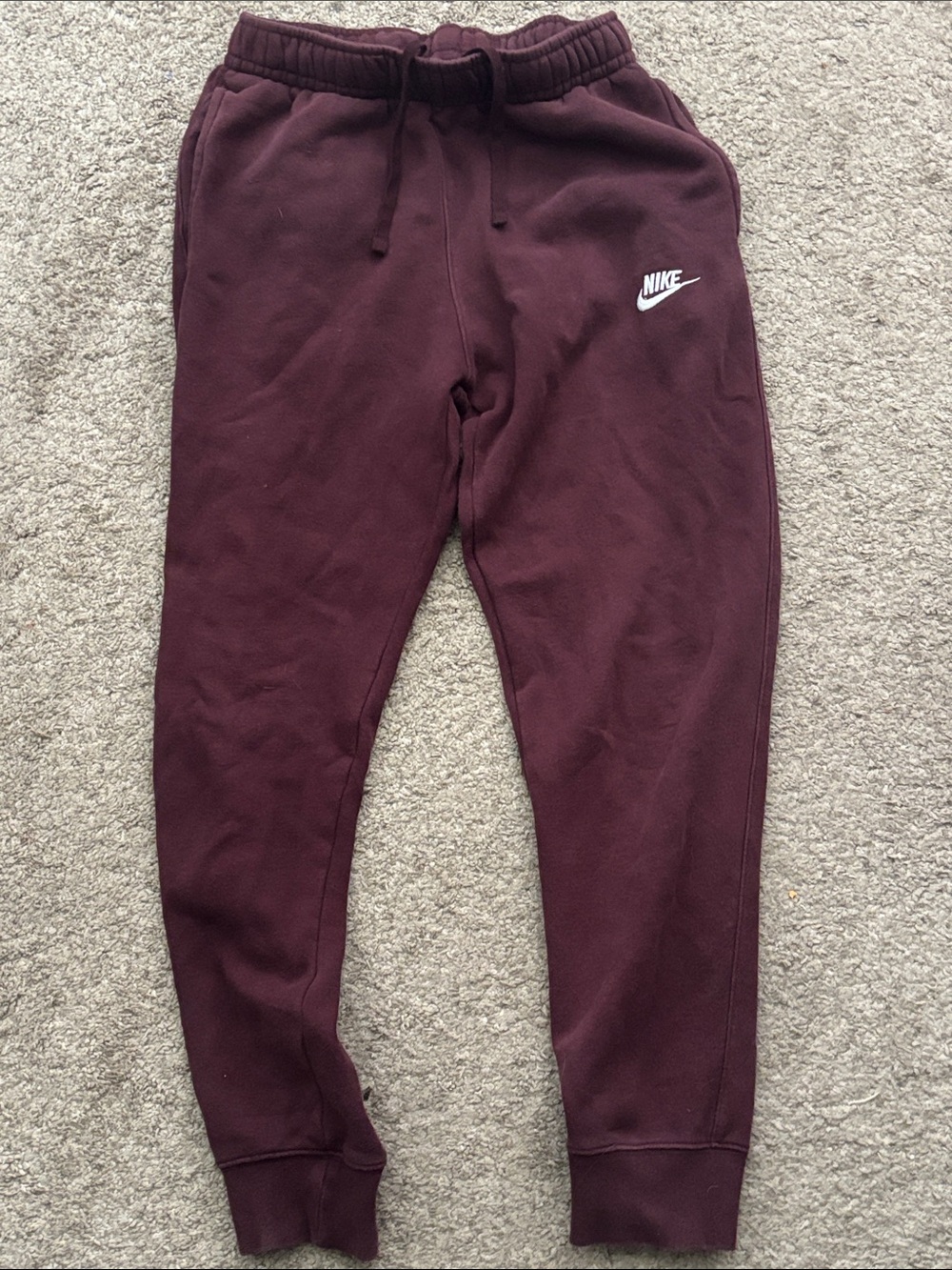 Nike burgundy sweat pants